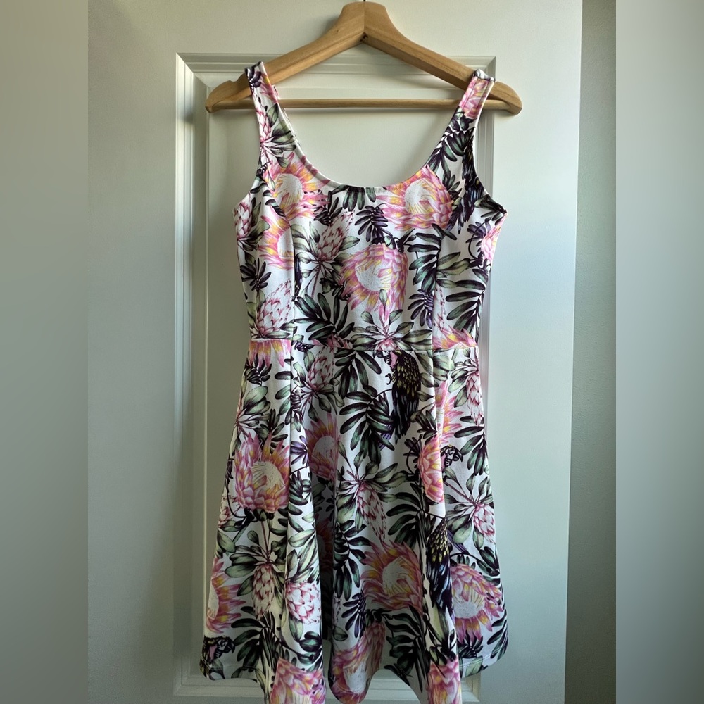 Floral A-line Mini Dress.